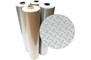 Rubber-Cal Diamond Plate Metallic PVC Flooring