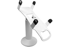 Discount Credit Card Supply Pax A80 7" Swivel and Tilt Terminal Stand, Screw-in and Adhesive, White