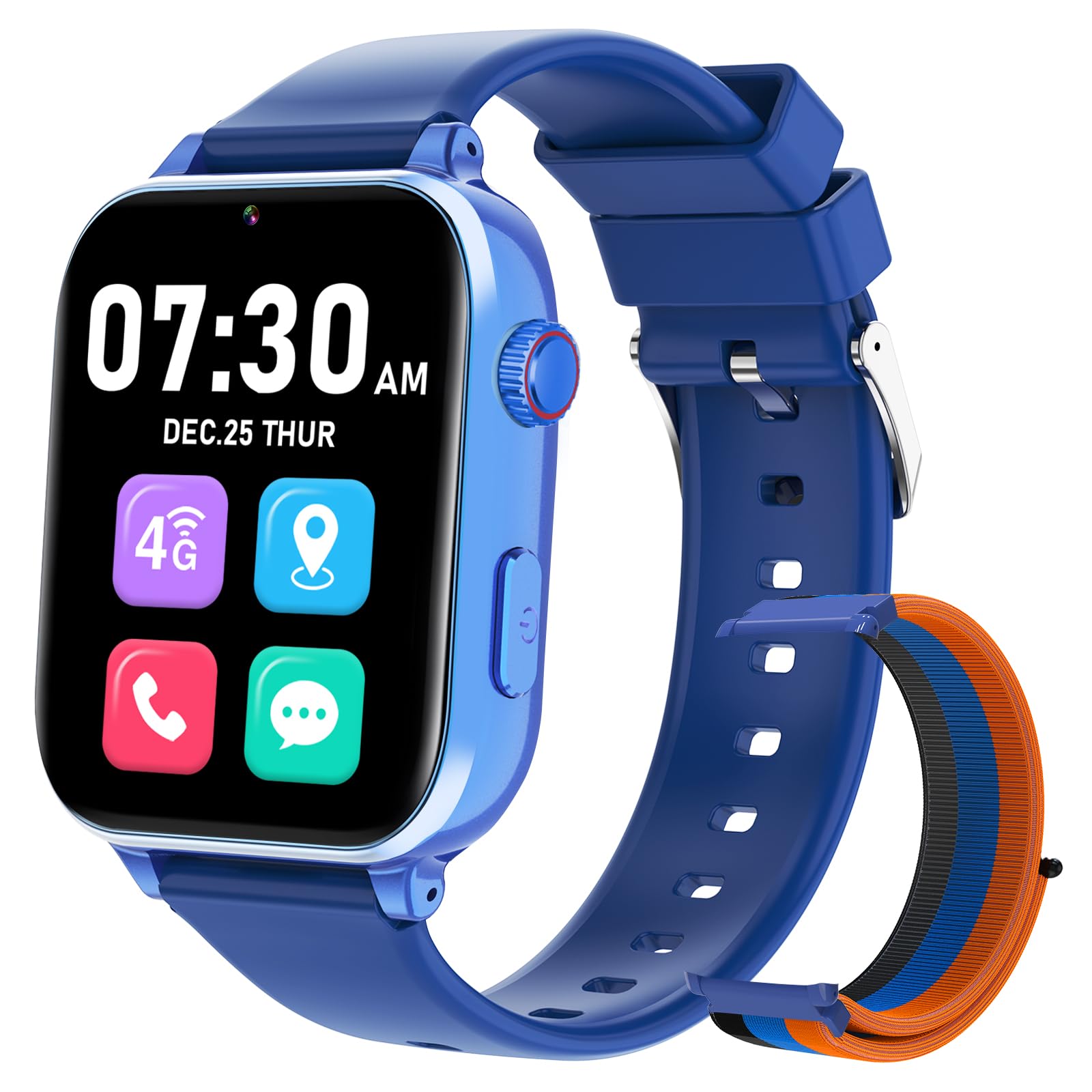Photo 1 of Xipax Kids Smartwatch for Boys Girls with GPS Tracker 4G LTE Calling & Real-Time Location Tracking, Kids Watch with Video Chat, Camera, Games, SOS Call Watch for Children Age 3-15 (Blue)