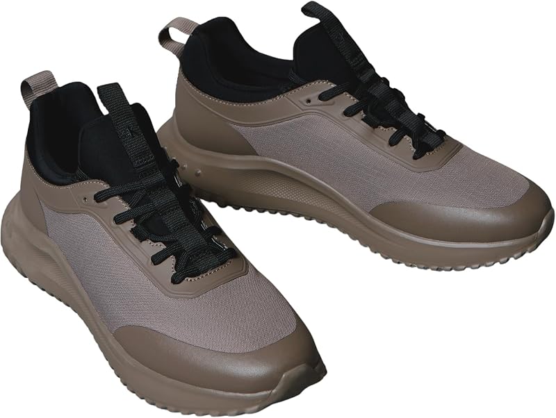 Runner Sneaker Hombre Eva Laceup Sock Mix sin Cordones, Marrón (Taupe Smog/Black), 42