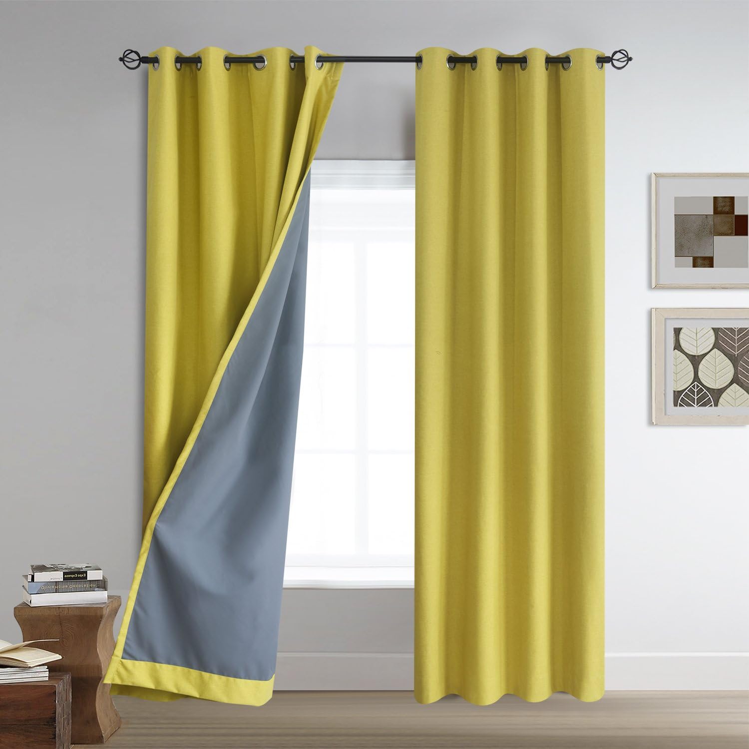 Amazon Com Roslynwood Room Darkening Blackout Curtains Drapes