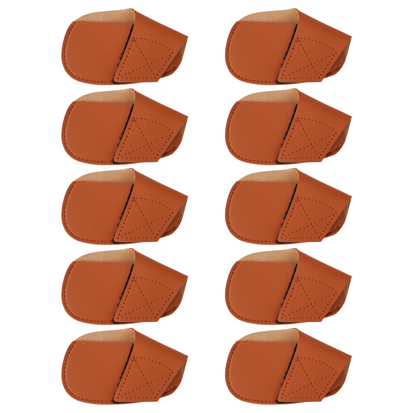 Andux 10Pack PU Golf Irons Club Head Covers Pouch Holder MT/PU03 Brown