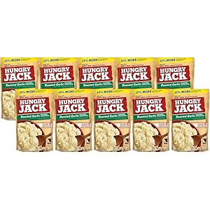Hungry Jack Roasted Garlic Mashed Potatoes, Roasted Garlic, 10 Count