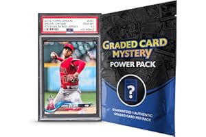 PALOS DESIGNS PSA Baseball Graded Card Mystery Pack Plus | 1 PSA Graded Baseball Card & 1 Pack of Baseball Cards | Grade 8+ Guaranteed | Contains One Graded Vintage, Rookie, Legend or Current Star | by Zoo Packs