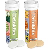Drinklits Lemon-Lime &amp; Orange Electrolyte Tablets (2) Tube Bundle | Citrus Daily Hydration Combo Pack | Delicious Natural Flavors &ndash; 0g Sugar &ndash; Daily Use | 20 Servings - 10 Tablets Per Tube