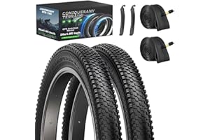PAGPL 26x1.95 Mountain Bike Tire with Anti-Stab Weave 26 inch MTB Bike Tire with Spike Tread, Including 26x1.95 Bike Tire and Tube Set