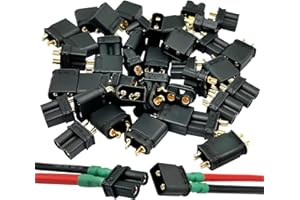 NUOFANY 20Pairs Amass XT30 Upgrade Connector Black XT30U Connectors Plugs Male Female Battery Plugs for RC Lipo Battery