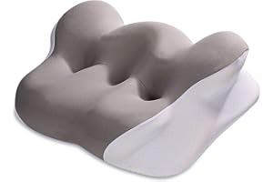 FEICO Cervical Neck Pillow, Memory Foam Pillows for Neck Pain Relief, Ergonomic Contour Cooling Pillow for Side Sleeper Pillow Adults & Stomach Sleepers Neck Shoulder (Gray, 24" L x 14" W)