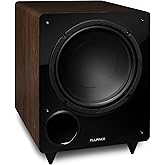 Fluance DB10W 10-inch Low Frequency Powered Subwoofer for Home Theater (Natural Walnut)