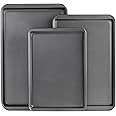 Goodcook Nonstick Steel 3-Piece Cookie Sheet Set