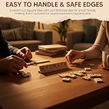 ASPIRE UK 200 Wooden Alphabet Letter Tiles Scrabble Style Spelling Phonics view 3