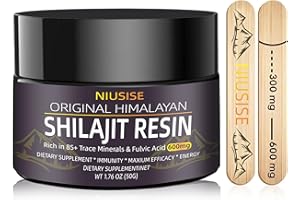 NIUSISE Shilajit Pure Himalayan Organic, 600 Mg Shilajit Supplement, 50 Grams Shilajit Resin Organic, Gold Grade Nature Shilajit for Energy Support, 1 Pack