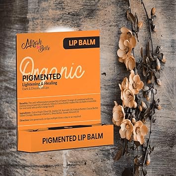 Mirah Belle - Pigmented Lips Balm - Lightening and Healing - Dark and Discolored Lips - Natural and Cruelty Free - Best for Men and Women - 5 gm