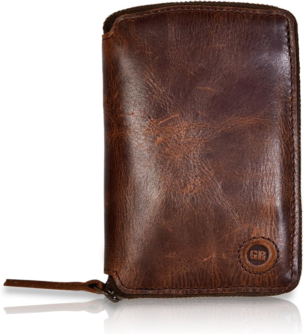 Golden Riders Vintage Premium Real Leather ZIPO Doc' Wallet/Perfect Gift-Item.