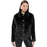 English Factory Women's Faux Fur Collared Jacket