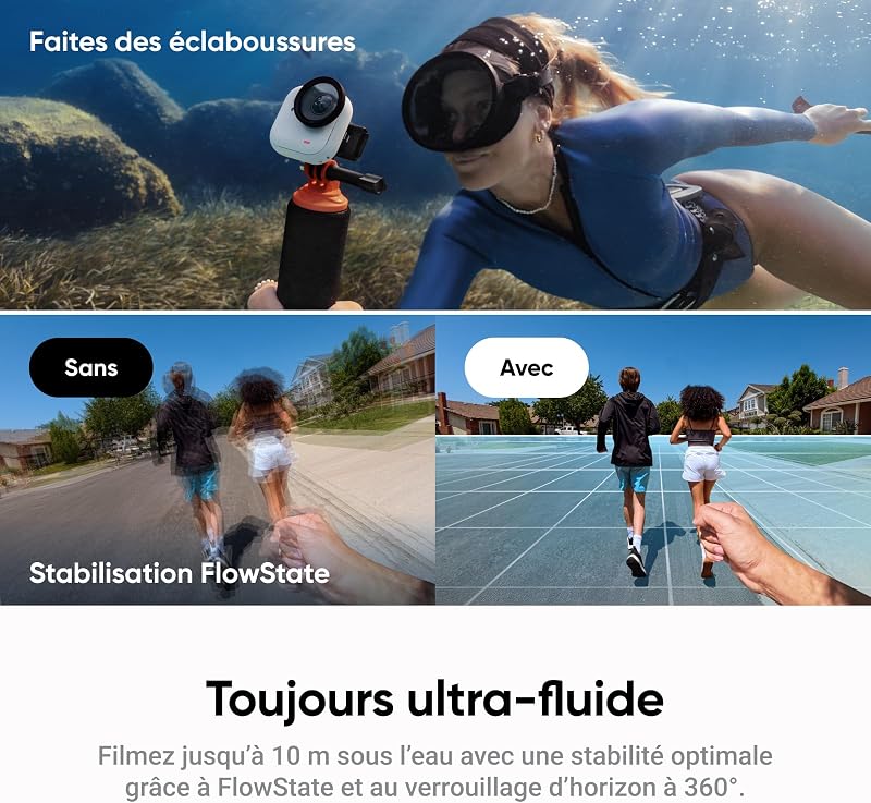 GO Ultra Pack Essentiels Noir Minuit - Caméra Vlog 4K Mains Libres