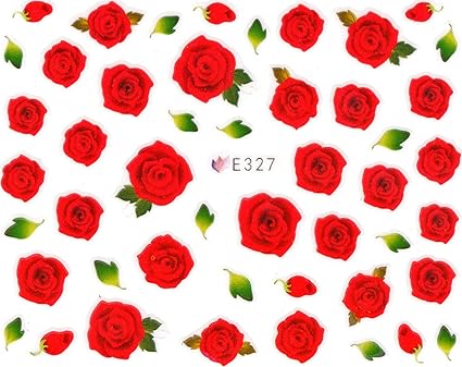 Amazon ネイルシール 薔薇 水彩 和風 花 フラワー 選べる商品 03