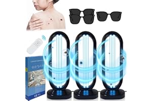 EYTPU Lumivyx Haloclean UV - 2024 New Upgrades Home Disinfection Device, Uvo254 Powered Home Disinfection Tower, With 3 Speed Timing And Remote Control, For Basement Bedroom Kitchen, With Ozone (3 Pcs)