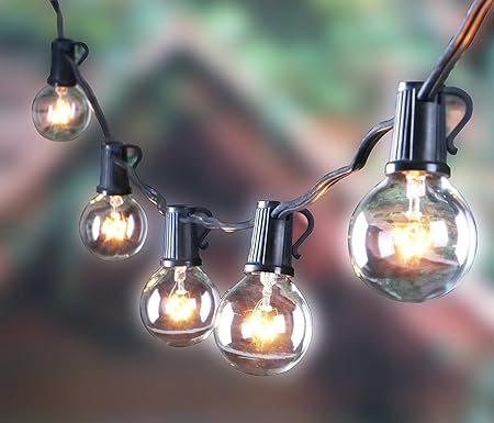Amazon Com 25ft Outdoor G40 Globe String Lights Vintage Backyard