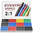 560PCS Heat Shrink Tubing 2:1 Eventronic Electrical Wire Cable Wrap Assortment Electric Insulation Heat Shrink Tube Kit with