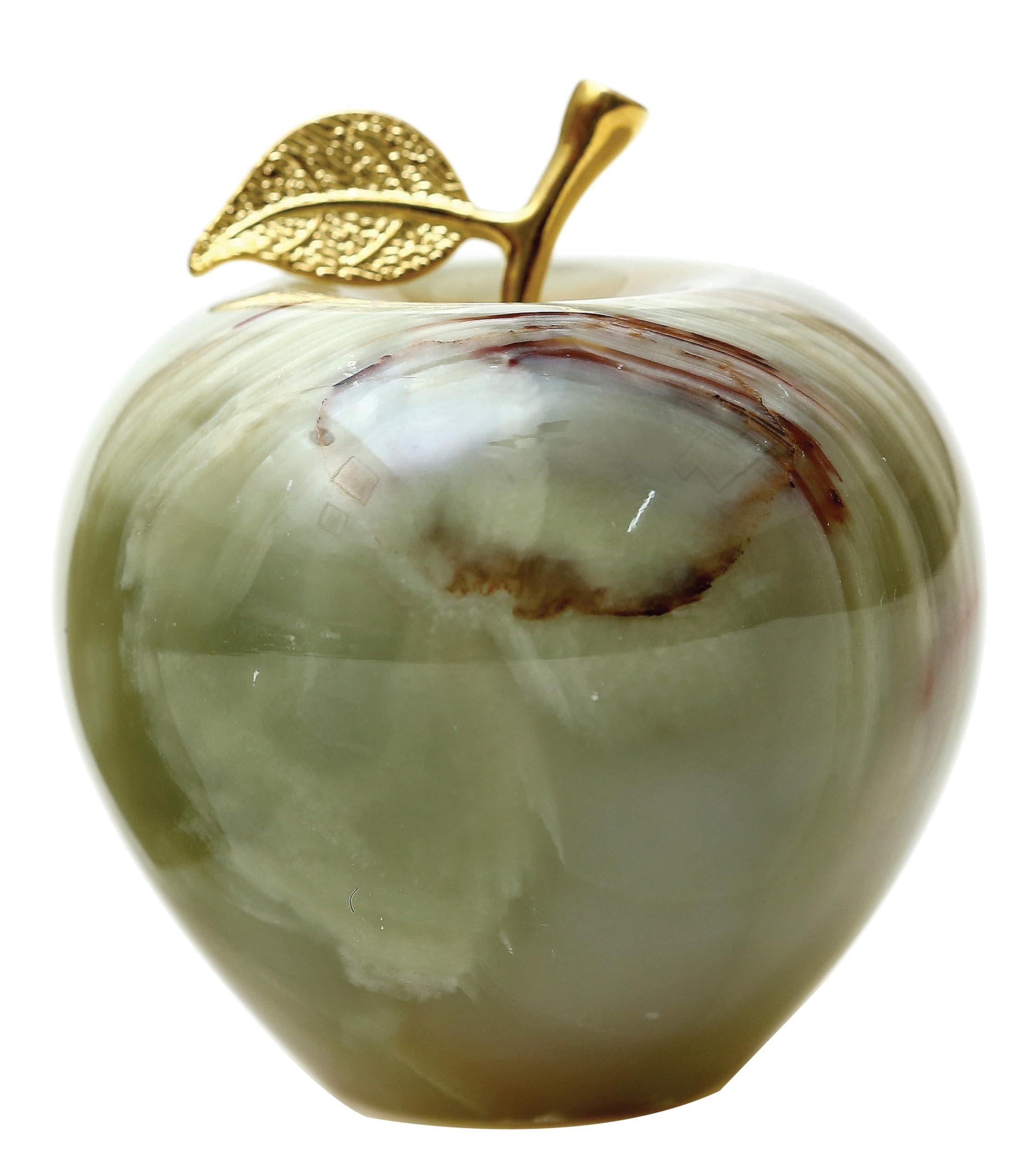 Radicaln Green Onyx Marble Apple Paperweight - 3" Inch Handmade Office & Home Decor