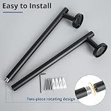 SAYAYO Towel Rail Wall Mounted Black SUS304 24-Inch 60CM Bathroom Bar view 6