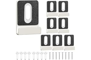 8 Pcs Metal Mirror Clips, Mirror Clips for Frameless Mirror with Screws Rubber Pads, Heavy Duty Wall Mounting Mirror Hanger K
