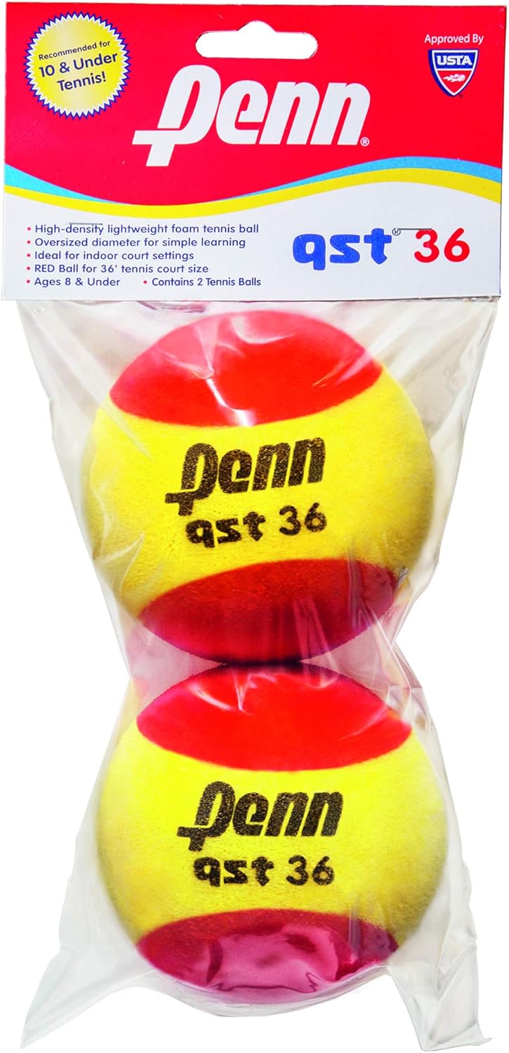 Penn QST 36 Tennis Balls - Youth Foam Red Tennis Balls for Beginners : Sports & Outdoors