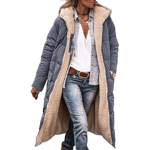 Wankang Clearance Women Faux Leather Trench Coat Fleece-Lined Mid