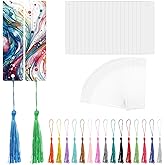 30 Sets Sublimation Blank Bookmarks With Clear Bookmark Sleeves Tassels
