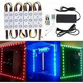 10FT Storefront Window LED Light Kit 5050 RGB Injection LED Module Light with Power Plug and 24 Key Remote Controller