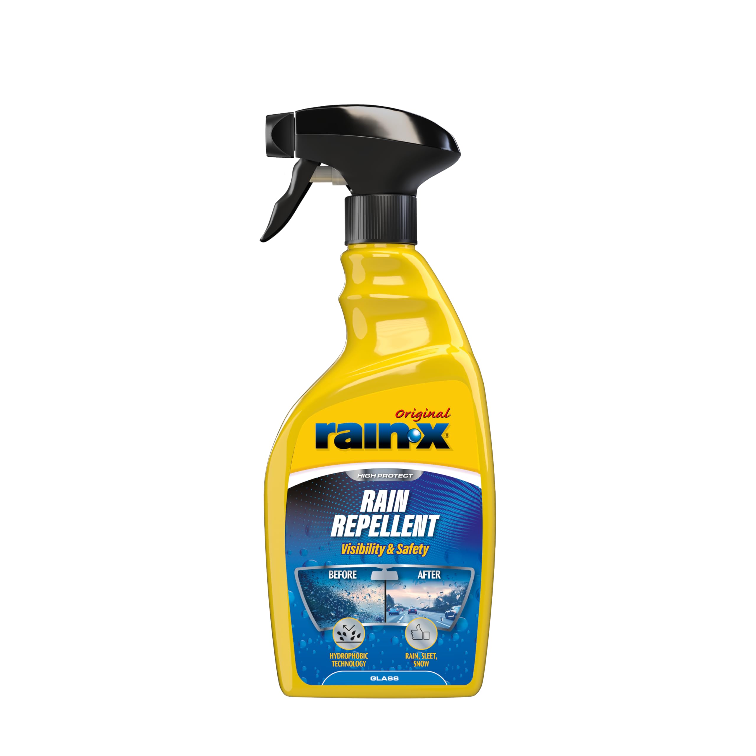 Rain-X Rain Repellent - Water-Repellent Treatment for Windscreens & Side Windows - Enhances Visibility in Rain, Sleet & Snow - Keeps Glass Clean & Protected - 500ml