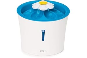 Catit LED Flower Fountain with Triple Action Filter, Cat Drinking Water Fountain, 3 L