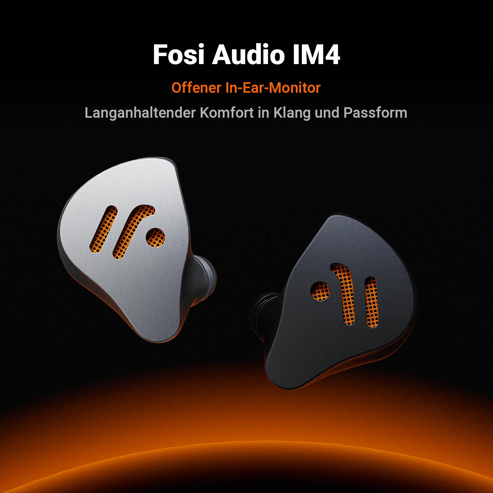 Fosi Audio IM4 Offene Hi-Fi-In-Ear-Monitor-Kopfhörer, 10-mm-Beryllium-Treiber, N52-Doppelmagnet und Doppelkammer, abnehmbares 2-Pin-Kabel 3,5/4,4 mm symmetrisch, individuelle Abstimmung, Schwarz 3