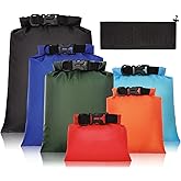 Cynquma 6Pack Waterproof Dry Bags,Ultimate Dry Sack,Lightweight Outdoor Dry Sacks,Multicolour Dry Bag for Kayaking Hiking Rafting Boating Camping Swimming Travel(1.5L, 2.5L, 3L, 3.5L, 5L, 8L)