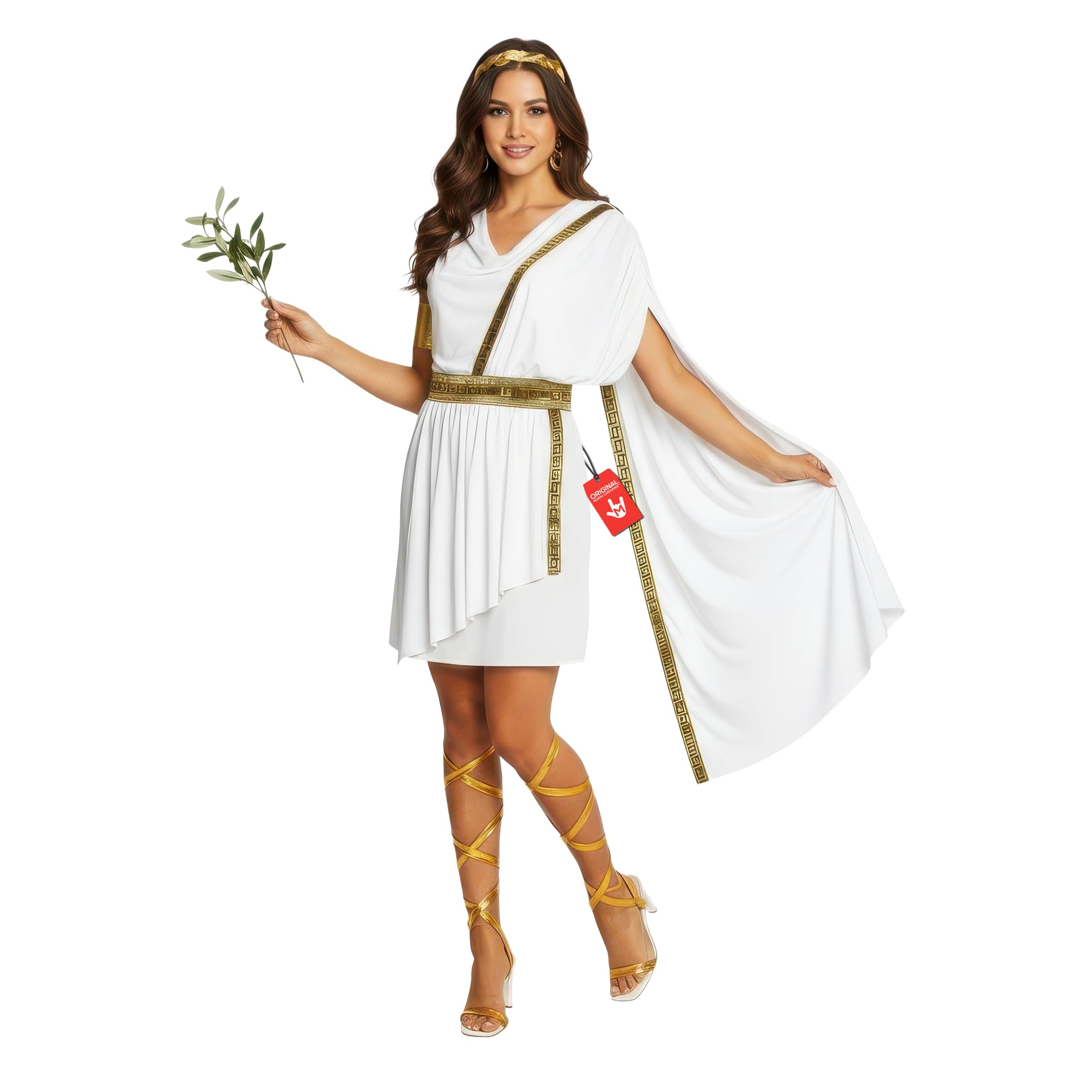 Morph Greek Goddess Costume Women, Roman Costume Women, Egyptian Costumes, Womens Halloween Costumes Adult, Large — image 1