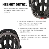 LEPESFON Bike Helmet Adjustable Lightweight 56-61cm with Visor view 5