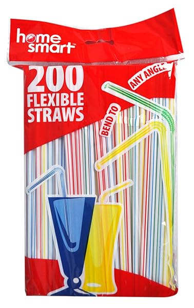 HOME SMART FLEXIBLE STRAWS 200 COUNT
