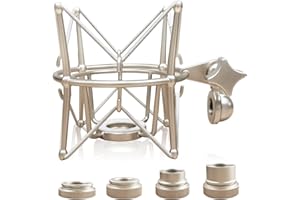 Boseen Microphone Shock Mount Mic Holder - Anti Vibration Spider Shockmount Compatible with Many Condenser Mics Like AT2020 MXL 770 MXL 990 Samson C01 Rode Procaster NT1-A Neumann U87 etc.