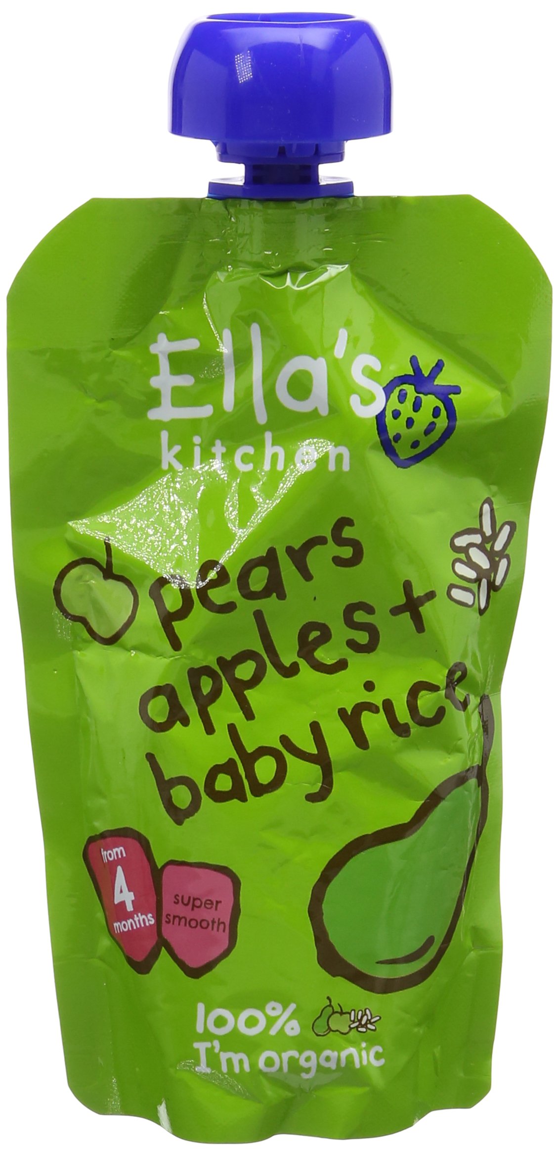 Ella's Kitchen, Stage 1 Organic Apple and Pear Baby Rice 120 g, (Pack of 7)