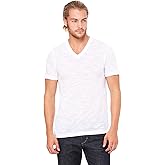 Bella mens Unisex Jersey Short-Sleeve V-Neck T-Shirt(3005)-WHITE SLUB-M