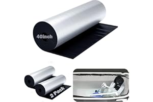 2 Pack Toilet Tank Liners, 40 x 16 Inch Thicken Anti Condensation Kit with Aluminum Foil-Self Adhesive, Toilet Tank Insulatio