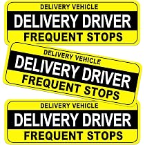 "Delivery Driver: Frequent Stops" Car Magnet - 5x8 Inch, Waterproof, Made In USA