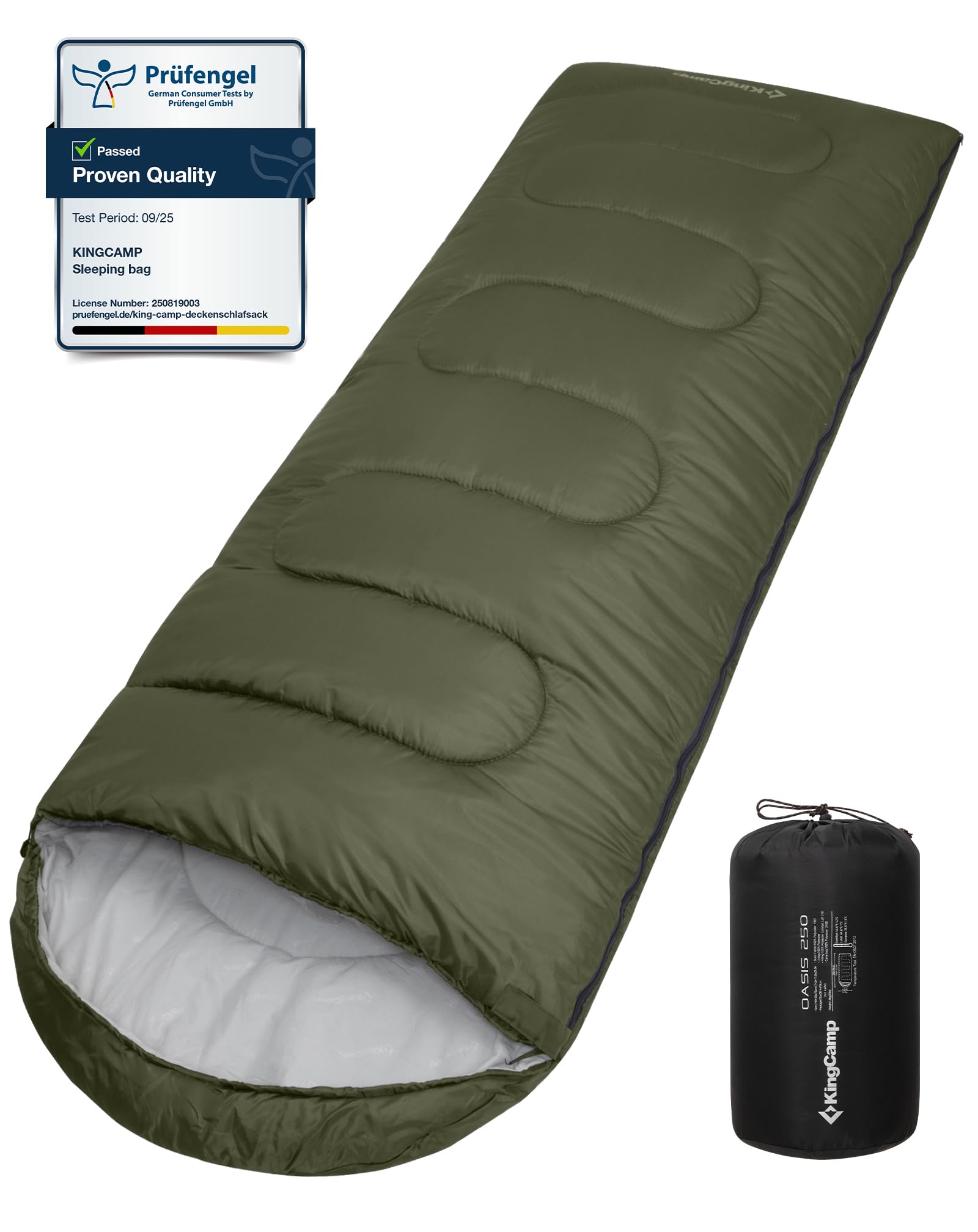 KingCamp Sleeping Bag 3 Season- Lightweight Waterproof Camping Sleeping Bags Indoor & Outdoor Use for Adults for Camping with Compression Sack