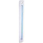 Westcott Finger Grip Plastic Ruler Measuring Inches and Metric, 12", Assorted Colors