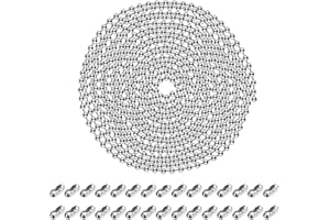 Ball Chain, 20 Feet Bead Chain with 30 Pcs Connectors, Stainless Steel Beaded Pull Chain Extension for DIY Craft Making, 3.2 