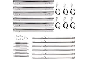 Yiming Grill Replacement Parts for Charbroil Advantage Series 6 Burner 463235815, 463240115, 463344015, 463433016 463343015 Models. Tube, Heat Plate, Carryover Tube and Igniter Kit.