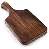 Brazos Home Dark Walnut Wood Cutting Board for Kitchen, Seasoned, Chopping Board, Wood Cheese Board, Charcuterie Platter, Ideal for Serving or Chopping Fruit, Vegetables, Cheese or Meat, 11x6, Small
