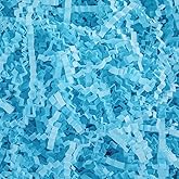 Caleihd 1/2 LB Crinkle Cut Paper Shredded Filler Paper for Gift Baskets Gift Box Confetti Paper Shreds Decoration Stuffing for Birthday, Weddings, Anniversaries, Christmas Wrapping Blue