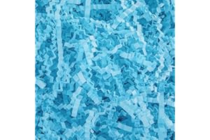 Caleihd 1/2 LB Crinkle Cut Paper Shredded Filler Paper for Gift Baskets Gift Box Confetti Paper Shreds Decoration Stuffing for Birthday, Weddings, Anniversaries, Christmas Wrapping Blue
